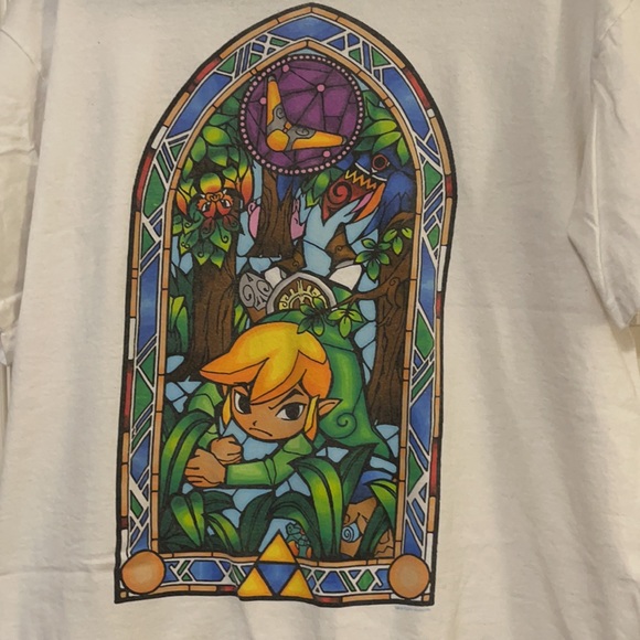 Licensed Nintendo Legend of Zelda Stained Glass Large Men’s T-Shirt - Picture 2 of 3